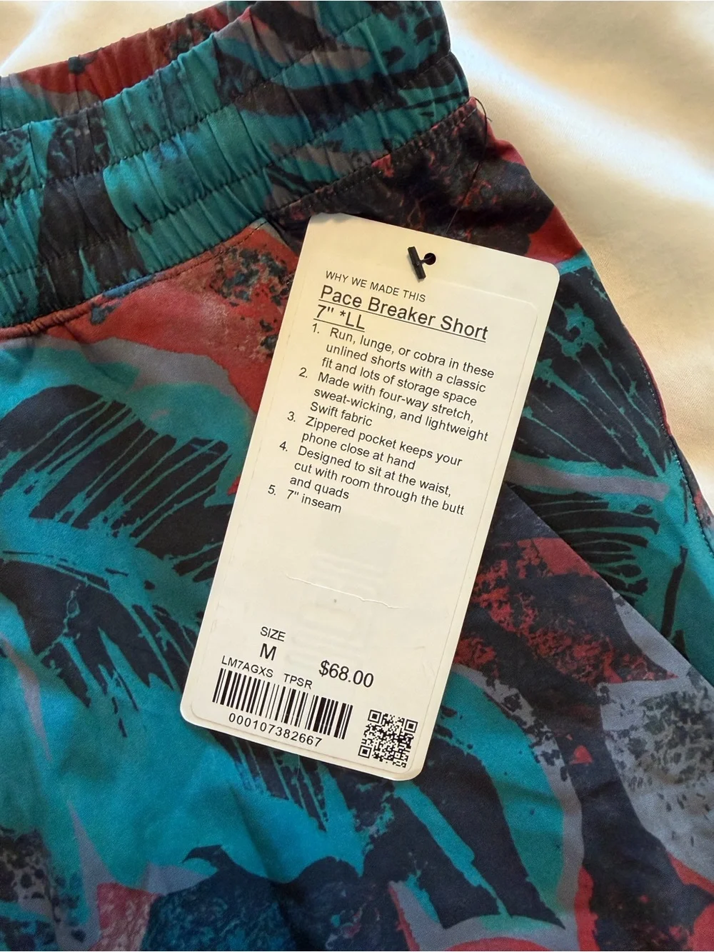 NWT Lululemon Pace Breaker Short 7